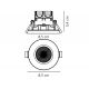 Spoturi tavan fals - Set de 3 spoturi incastrabile LED dimabil Fremont 3-Kit 4000K negru