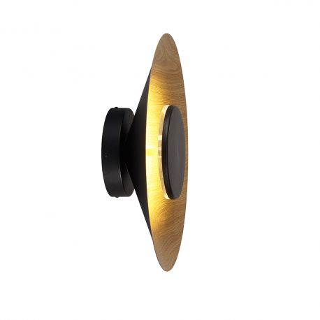 Aplice, corpuri de iluminat pentru pereti - Aplica LED de perete iluminat ambiental ORION 20W negru/lemn