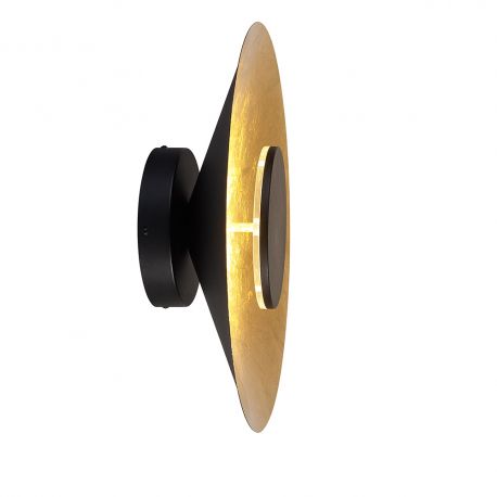 Aplice, corpuri de iluminat pentru pereti - Aplica LED de perete iluminat ambiental ORION 20W negru/auriu