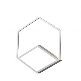Aplice, corpuri de iluminat pentru pereti - Aplica LED dimabila de perete/tavan KUBICK 13,5+20W alba