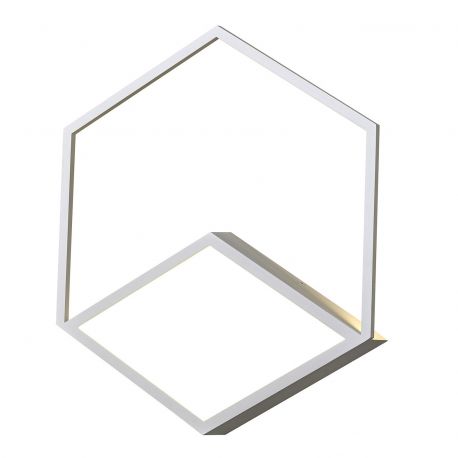 Aplice, corpuri de iluminat pentru pereti - Aplica LED de perete/tavan KUBICK 18+30W alba