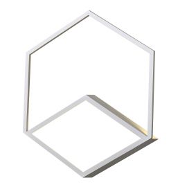 Aplice, corpuri de iluminat pentru pereti - Aplica LED dimabila de perete/tavan KUBICK 18+30W alba