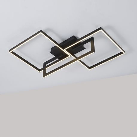 Plafoniere - Plafoniera LED dimabila design geometric MURAL neagra