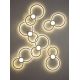Aplice, corpuri de iluminat pentru pereti - Aplica LED perete/tavan design geometric MURAL alba