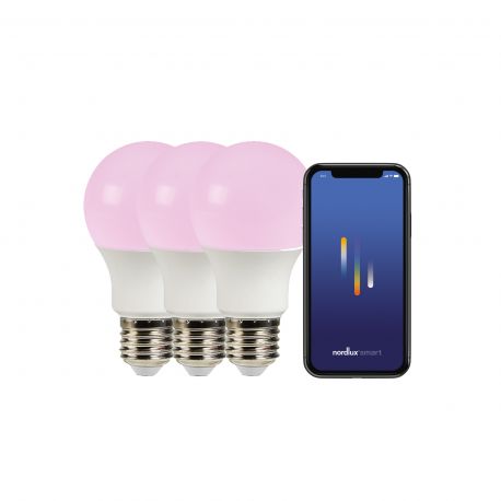 Becuri E27 - Set de 3 becuri Smart LED RGB E27 A60 8W 2200-6500K 806Lm White