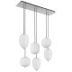 Pendule, Lustre suspendate - Lustra 6L design modern Blacky I nichel mat