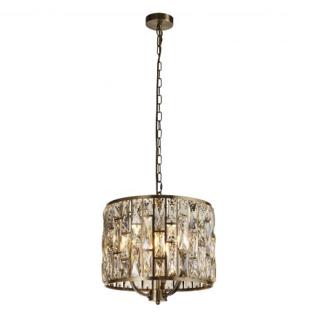 Pendule, Lustre suspendate - Lustra eleganta design modern Bijou 3Lt alama antic/ champagne