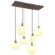 Pendule, Lustre suspendate - Lustra 6L design modern Maxy cafea