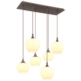 Pendule, Lustre suspendate - Lustra 6L design modern Maxy cafea