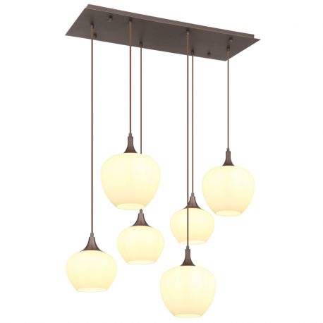 Pendule, Lustre suspendate - Lustra 6L design modern Maxy cafea