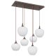 Pendule, Lustre suspendate - Lustra 6L design modern Maxy cafea