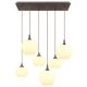 Pendule, Lustre suspendate - Lustra 6L design modern Maxy cafea