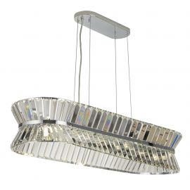 Lustra eleganta cu cristal ideala pentru sufragerie sau bucatarie Uptown 10Lt Oval