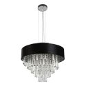 Lustra eleganta cu abajur din catifea si cristale Glamour 5Lt