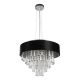 Candelabre, Lustre - Lustra eleganta cu abajur din catifea si cristale Glamour 5Lt
