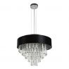 Lustra eleganta cu abajur din catifea si cristale Glamour 5Lt