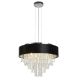 Candelabre, Lustre - Lustra eleganta cu abajur din catifea si cristale Glamour 5Lt