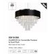 Candelabre, Lustre - Lustra eleganta cu abajur din catifea si cristale Glamour 5Lt