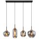 Pendule, Lustre suspendate - Lustra suspendata 4L design modern MATT negru