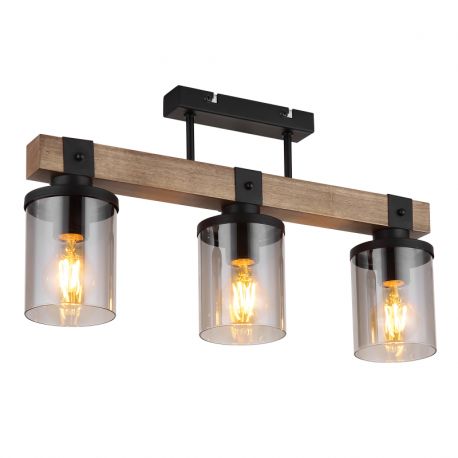Plafoniere - Plafoniera 3L design industrial Lila negru, maro