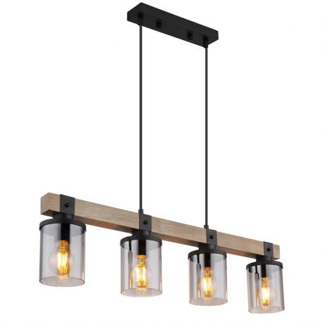 Pendule, Lustre suspendate - Lustra 4L design industrial Lila negru, maro