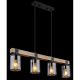 Pendule, Lustre suspendate - Lustra 4L design industrial Lila negru, maro