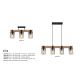 Pendule, Lustre suspendate - Lustra 4L design industrial Lila negru, maro