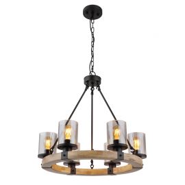 Candelabre, Lustre - Lustra 6L design industrial Lila negru, maro