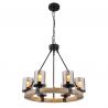 Lustra 6L design industrial Lila negru, maro