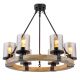 Candelabre, Lustre - Lustra 6L design industrial Lila negru, maro