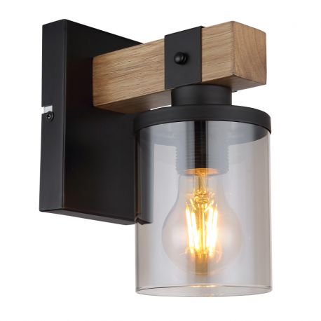 Aplice, corpuri de iluminat pentru pereti - Aplica de perete design industrial Lila negru, maro