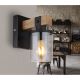 Aplice, corpuri de iluminat pentru pereti - Aplica de perete design industrial Lila negru, maro