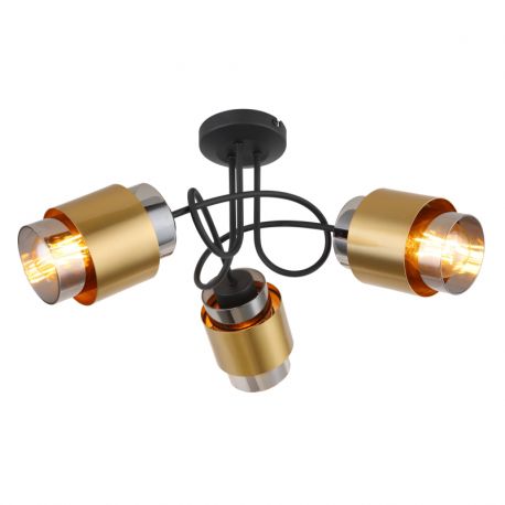 Plafoniere - Plafoniera 3L design modern Milley negru, alama