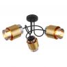 Plafoniera 3L design modern Milley negru, alama