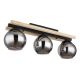 Pendule, Lustre suspendate - Plafoniera 3L design industrial CONNI negru, natur