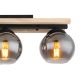 Pendule, Lustre suspendate - Plafoniera 3L design industrial CONNI negru, natur