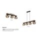 Pendule, Lustre suspendate - Plafoniera 3L design industrial CONNI negru, natur