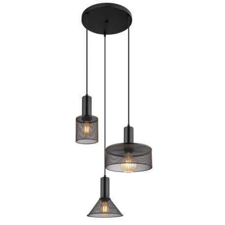 Pendule, Lustre suspendate - Lustra 3L design industrial JEDD negru