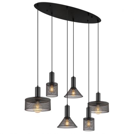 Pendule, Lustre suspendate - Lustra 6L design industrial JEDD negru