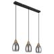 Pendule, Lustre suspendate - Lustra suspendata design modern REID negru, fumuriu