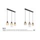 Pendule, Lustre suspendate - Lustra suspendata design modern REID negru, fumuriu