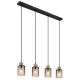 Pendule, Lustre suspendate - Lustra suspendata design modern REID negru, fumuriu, maro inchis