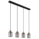 Pendule, Lustre suspendate - Lustra suspendata design modern REID negru, fumuriu, maro inchis