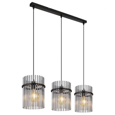 Pendule, Lustre suspendate - Lustra suspendata 3L design modern GORLEY negru, fumuriu