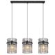 Pendule, Lustre suspendate - Lustra suspendata 3L design modern GORLEY negru, fumuriu