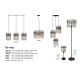 Pendule, Lustre suspendate - Lustra suspendata 3L design modern GORLEY negru, fumuriu