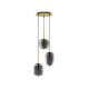 Pendule, Lustre suspendate - Lustra cu 3 Pendule design modern LATO auriu, fumuriu