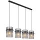 Pendule, Lustre suspendate - Lustra suspendata 4L design modern GORLEY negru, fumuriu