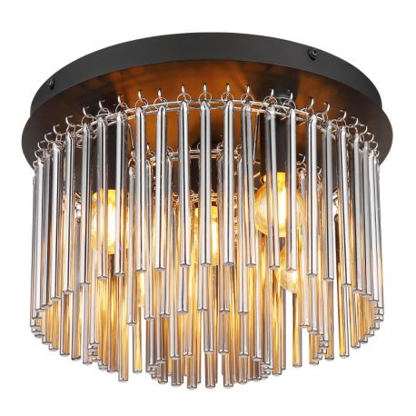Plafoniere - Plafoniera design modern GORLEY negru, fumuriu