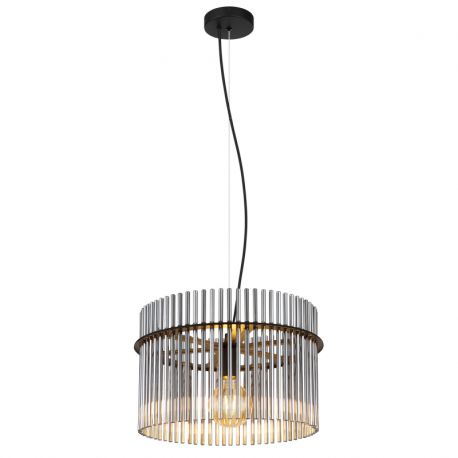 Pendule, Lustre suspendate - Pendul design modern GORLEY negru, fumuriu 40cm